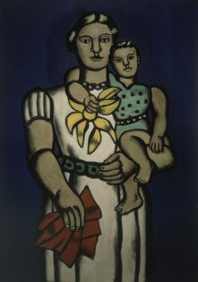 Frau mit ihrem Kind auf dem Arm von Fernand Leger