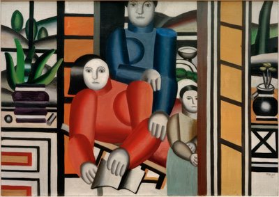 Personen im Garten von Fernand Leger