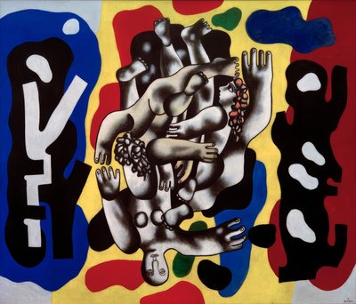 Taucher auf gelbem Grund von Fernand Leger
