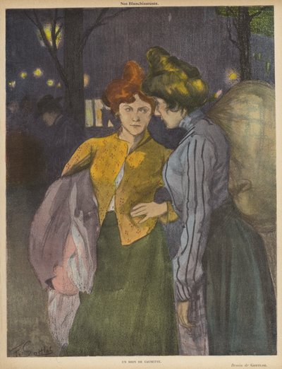 Zwei Wäscherinnen im Gespräch von Fernand Louis Gottlob