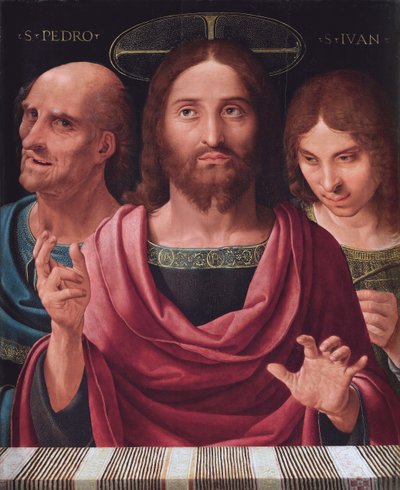 Salvator Mundi zwischen den Heiligen Petrus und Johannes, um 1507 von Fernando Yanez de Almedina