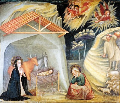 Geburt Jesu in Bethlehem (Detail) von Ferrer Bassa