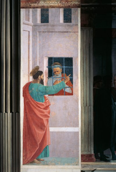 Der heilige Paulus besucht den heiligen Petrus im Gefängnis, von Filippino Lippi von Filippino Lippi