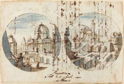 Architektonische Fantasien mit Tempeln und Pyramiden von Filippo Juvarra