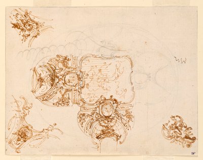 Deckengestaltung für den Salone di Stupinigi (Hauptsaal der Jagdlodge) von Filippo Juvarra