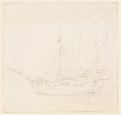 Zeichnung, Ein Segelschiff, ca. 1780 von Filippo Marchionni