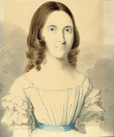 Ein Porträt von Christina Georgina Rossetti von Filippo Pistrucci