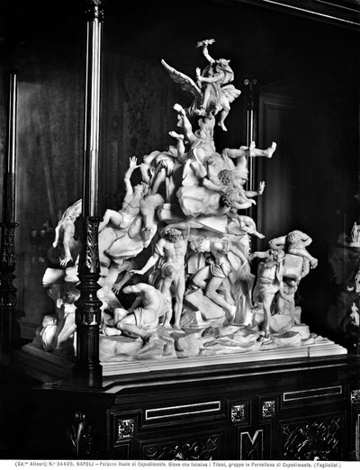 Jupiter schlägt die Titanen mit Blitzen, ca. 1800-12 von Filippo Tagliolini