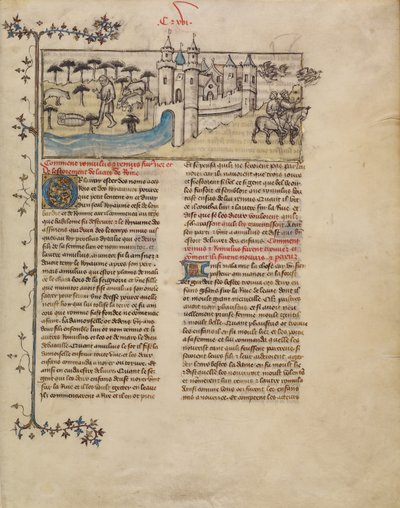 Romulus und Remus von First Master of the Bible historiale of Jean de Berry