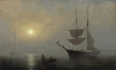 Schiff im Nebel, Gloucester Hafen von Fitz Henry Lane