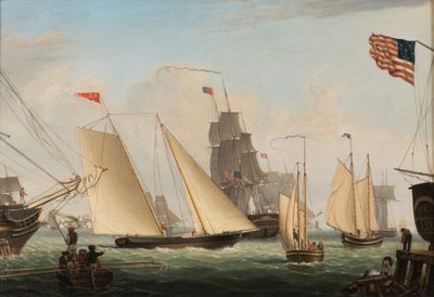 Yacht Northern Light im Hafen von Boston, 1845 von Fitz Henry Lane