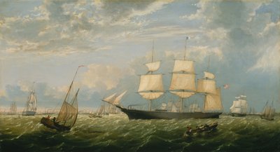 Der Golden State fährt in den Hafen von New York ein, 1854 von Fitz Hugh Lane