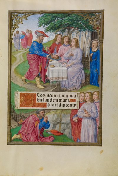 Abraham und die drei Engel, ca. 1510-20 von Flemish School