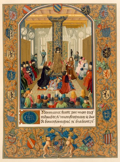 Herzog Karl der Kühne inmitten seines Hofes mit den Rittern des Ordens vom Goldenen Vlies, 1473 von Flemish School