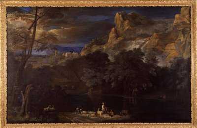 Flämische Landschaftsmalerei, zugeschrieben Van Bloemen von Flemish School