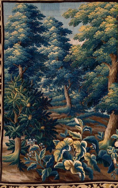 Flämischer Wandteppich. Ende 17. Jahrhundert. Eigentum der Kirche Sint-Walburgakerk Oudenaarde (Dekenij van de Sint-Walburga). von Flemish School