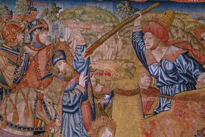Serie Moralitäten: Die Tugend der Ehren (De deugd van de Honores, La Virtud de los honores). Ca. 1520. (Detail) von Flemish School