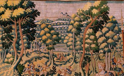 Flandrischer Wandteppich. Serie Geschichte des Cyrus. Nr. II Astyages erkennt Cyrus. Anonym, basierend auf Michiel Coxcie. Atelier Antwerpen. Ca. 1590. von Flemish School