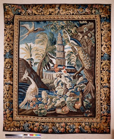 Flämischer Wandteppich. Sogenannte Verdures. Manufaktur von Oudenaarde. Private Sammlung. 17. Jahrhundert (?) von Flemish School