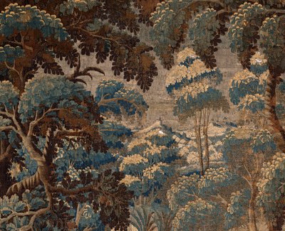 Flämischer Wandteppich. Verdure. Ende 17. Anfang 18. Jahrhundert. Eigentum der Kirche Sint-Walburgakerk Oudenaarde (Dekenij van de Sint-Walburga) von Flemish School