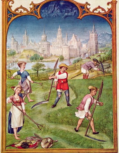 Fol 6v Der Monat Juni: Heuernte, aus dem Breviarium Grimani, ca. 1515 von Flemish School