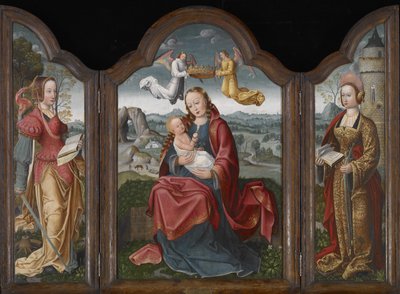 Madonna und Kind, St. Barbara und St. Katharina, ca. 1520 von Flemish School