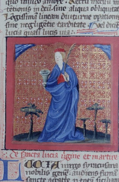 Ms Gen 1111 Seite aus der Legenda Aurea, Brügge, ca. 1400-10 von Flemish School