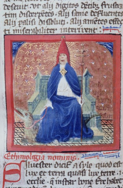 Ms Gen 1111 Seite aus der Legenda Aurea, Brügge, ca. 1400-10 von Flemish School