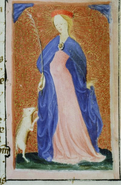 Ms Gen 1111 Seite aus der Legenda Aurea, Brügge, ca. 1400-10 von Flemish School