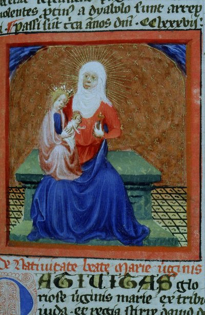Seite aus der Legenda Aurea, Brügge, ca. 1400-10 von Flemish School