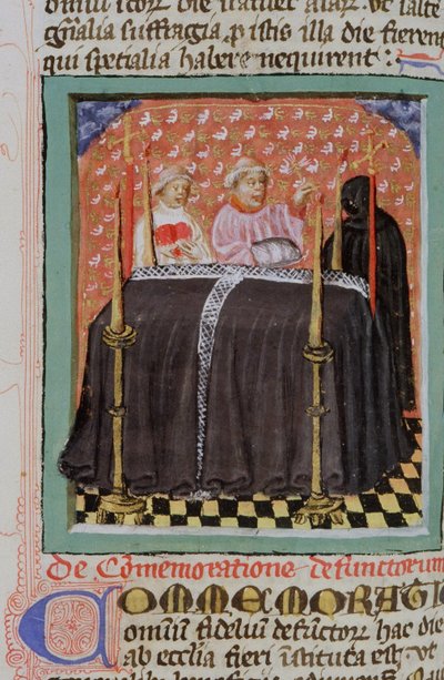 Seite aus der Legenda Aurea, Brügge, ca. 1400-10 von Flemish School