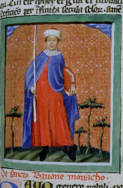 Seite aus der Legenda Aurea, Brügge, ca. 1400-10 von Flemish School