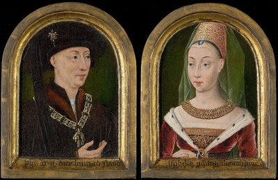 Philipp der Gute, Herzog von Burgund; Isabelle von Bourbon (?) von Flemish School