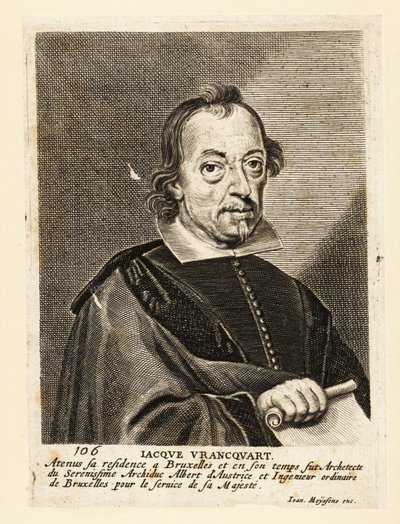 Porträt von Jacob Franquart, flämischer Maler, Architekt und Graveur von Flemish School