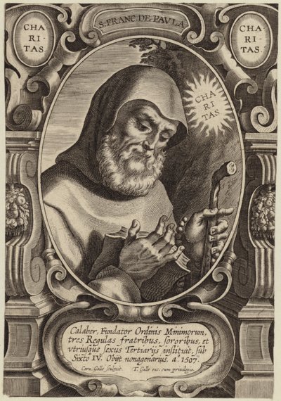 Porträt von Sankt Franziskus von Paola von Flemish School