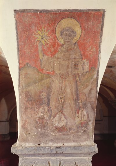 St. Bernardino von Siena, Wandgemälde aus der Krypta von Flemish School