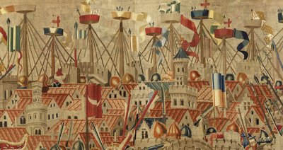 Wandteppich, der die Eroberungen von König Alfons V. von Portugal zeigt von Flemish School
