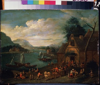 Eine Taverne am Ufer von Flemish School