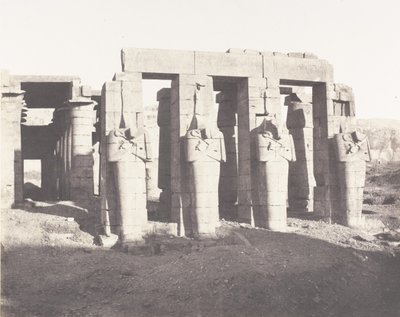 Gournah Theben, Palais genannt das Memnonium, 1851-52, gedruckt 1853-54 von Félix Teynard