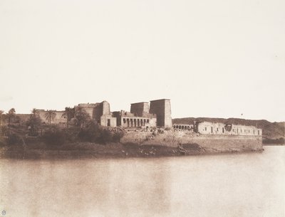 Ile de Fileh Philä, Vu Générale Prise du Nord-Ouest au Point A, 1851-52 von Félix Teynard