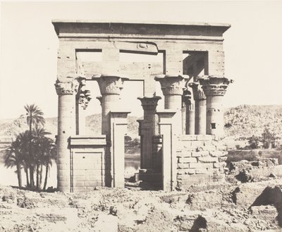 Ile de Fileh Philä, Gebäude des Ostens - Westfassade - Ansicht von Félix Teynard