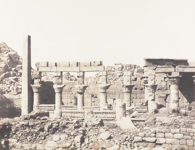 Ile de Fileh Philä, Südgebäude und Teil der westlichen Kolonnade von Félix Teynard
