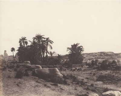 Karnak Theben, Avenue de Sphinx - Vue Générale Prise du Point G von Félix Teynard