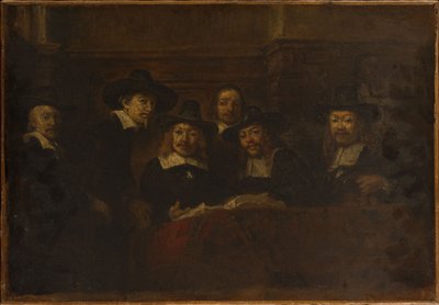Die Syndics der Drapiers, Kopie nach Rembrandt, circa 1853 von Félix Ziem