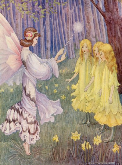 An den Stellen der Narzissen standen drei große hübsche Mädchen von Flora White