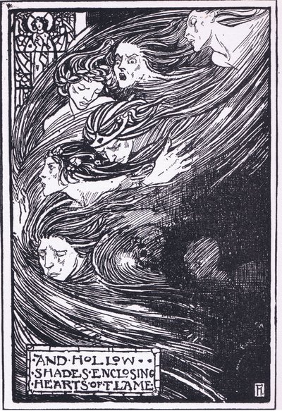 Und hohle Schatten, die Flammenherzen umschließen (Der Palast der Kunst) von Florence Harrison