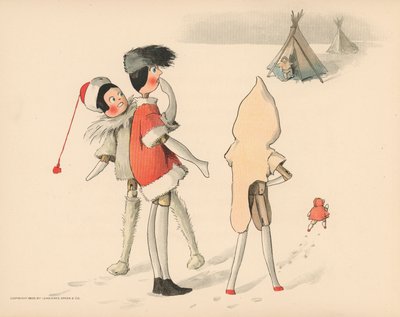 Illustration für Die Golliwoggs Polarabenteuer von Florence K. Upton