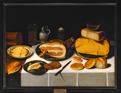 Stillleben mit Schinken von Floris van Schooten