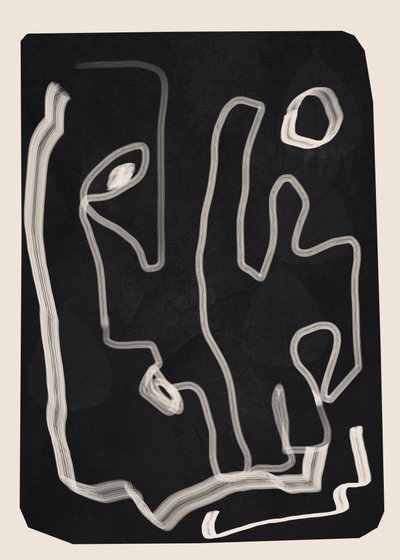 Abstrakte Linienkontur von Flow Line