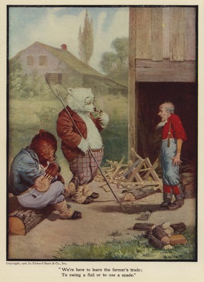 Wir sind hier, um das Handwerk des Bauern zu lernen; eine Dreschflegel zu schwingen oder eine Schaufel zu benutzen. von Floyd V. Campbell